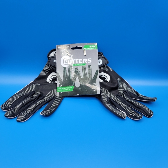 Cutters Epic Football Receiver Lightweight Sticky Grip Palm Gloves Sz L/XL NEW - Picture 1 of 7